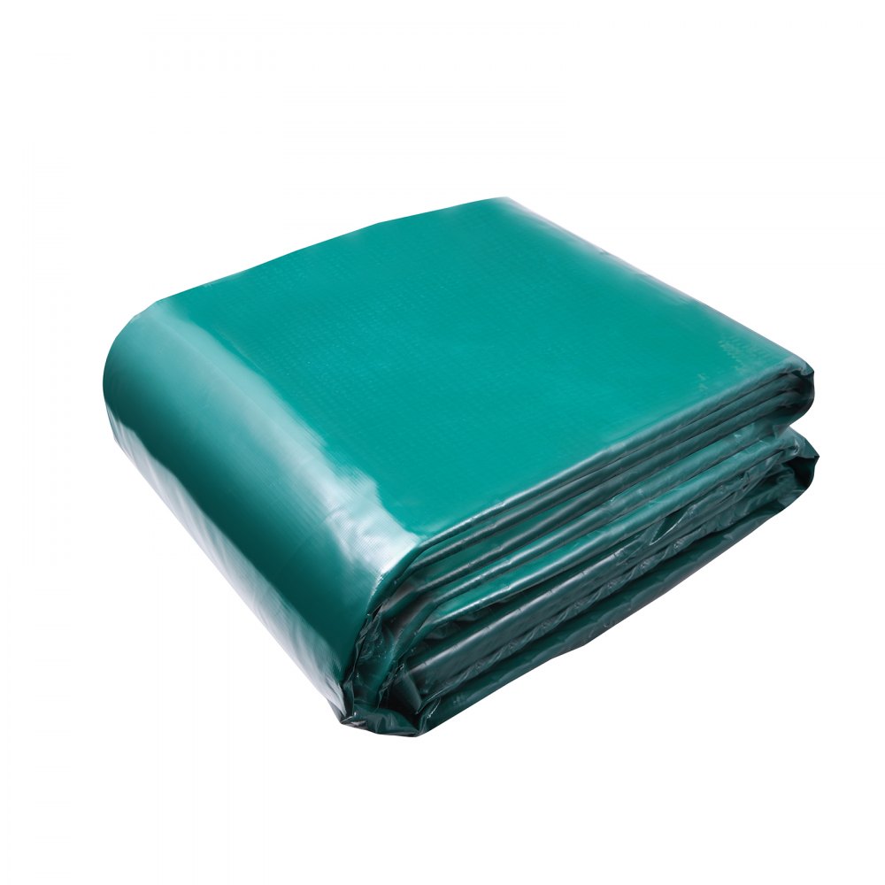 VEVOR Groen zeildoek met ringen 5x9m Stoffen zeildoek PVC zeildoek Beschermend zeildoek 100% waterdicht UV-bestendig Scheurvast Houten zeildoek Constructie zeildoek Grondzeil Ideaal voor kamperen en picknicks