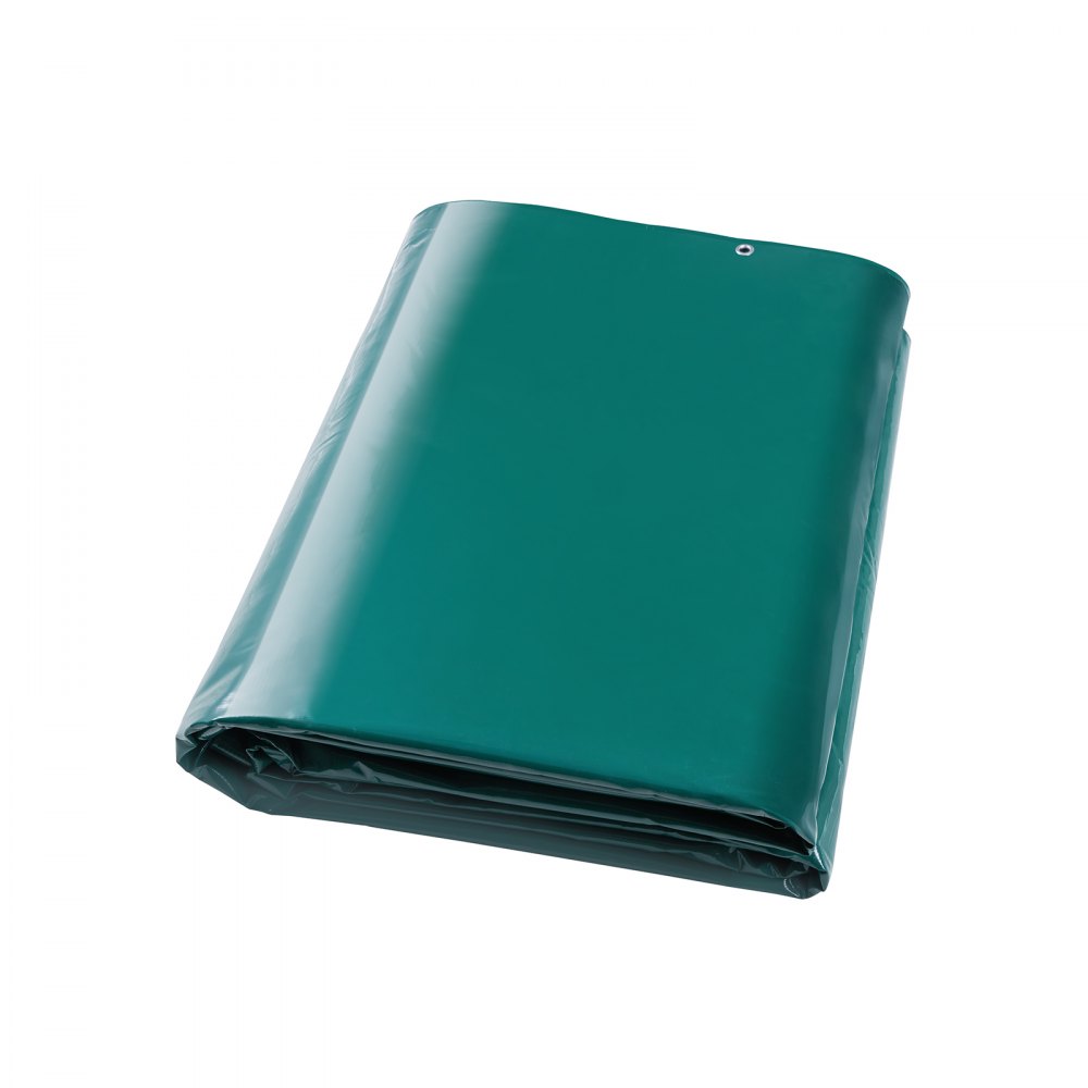 VEVOR Groen zeildoek met ringen 5x9m Stoffen zeildoek PVC zeildoek Beschermend zeildoek 100% waterdicht UV-bestendig Scheurvast Houten zeildoek Constructie zeildoek Grondzeil Ideaal voor kamperen en picknicks