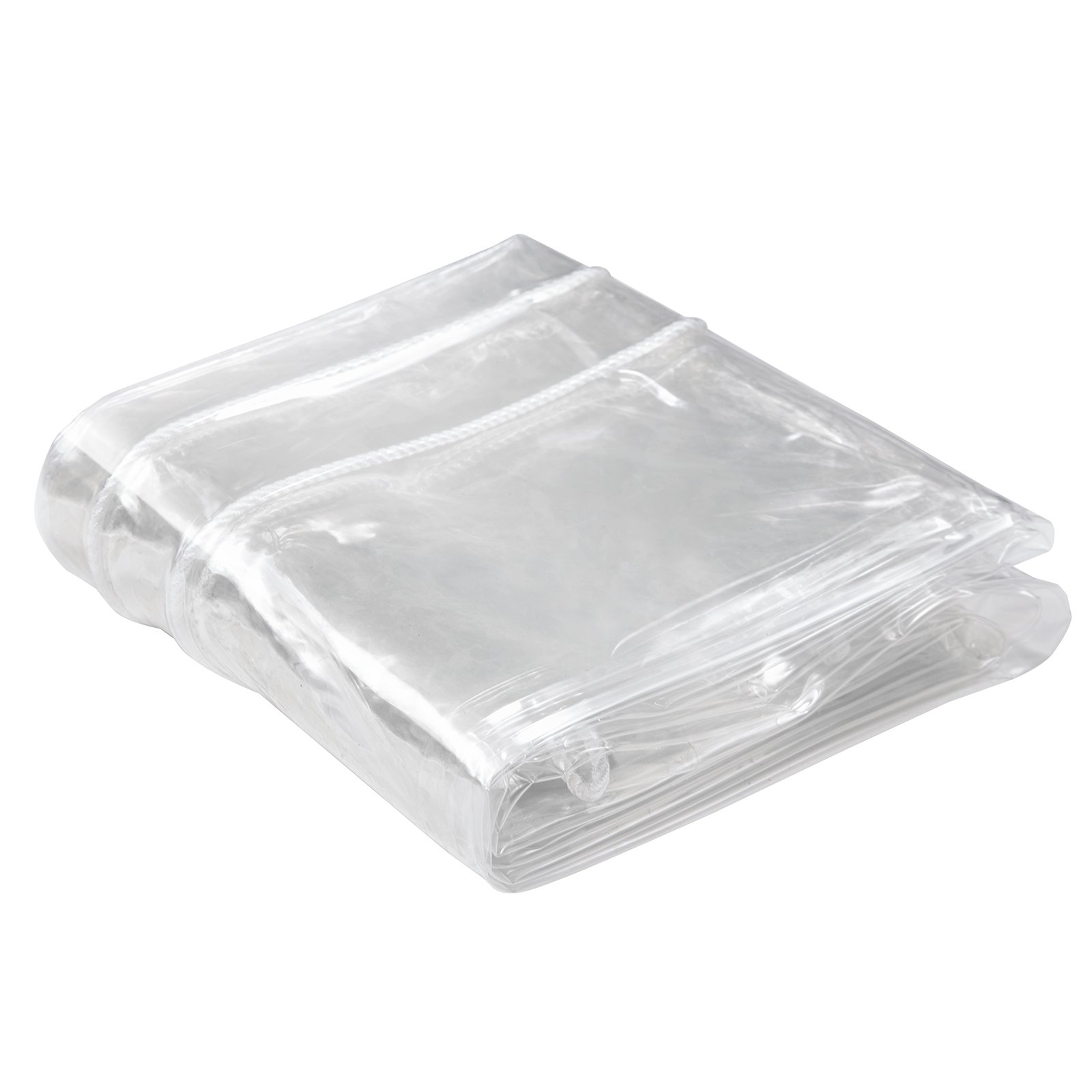 VEVOR Clear Vinyl Tarp, 9.8 x 13.1 ft Clear Vinyl Patio Enclosure, Tear-Proof and Waterproof PVC Tarpaulin, with Grommets and Reinforced Edges for Canopy Boat RV Tent Shelter Trailer Truck Cover