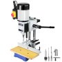 OldFe Woodworking Mortise Machine, 750W 2800RPM Powermatic Mortiser, With Chisel Bit Sets, Benchtop Mortising Machine, For Making Round Holes Square Holes, Or Special Square Holes In Wood