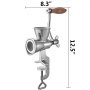KITGARN Manual Coffee Grinder Stainless Steel Manual Coffee Bean Grinder Countertop Clamp Design Manual Coffee Roaster Wooden Handle Grain Grinder Hand Crank For Grinding Coffee Beans Corn Wheat