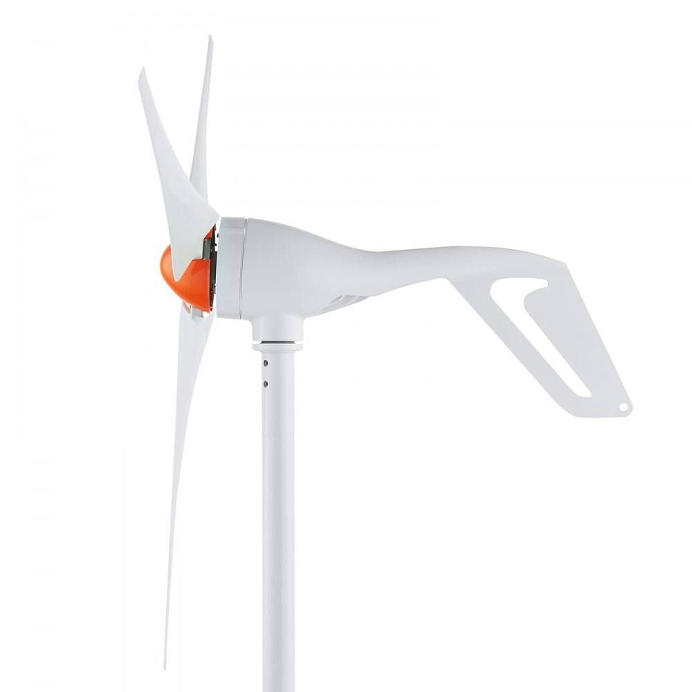 VEVOR 500W windturbine, 12V windgenerator, 3-bladige windturbine met anemometer, MPPT-controller en instelbare windrichting, geschikt voor thuis, boerderij, campers en boten.