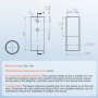 diagram of installation dimensions and mounting specifications for the VEVOR wind turbine generator.