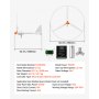 VEVOR 1500W 24V horizontale windturbine met hybride wind- en zonne-energiecontroller, 3 rotorbladen, 3-fasen wisselstroom, IP67-bescherming en overlaadbeveiliging, MPPT- en PWM-hybride controller, windturbine voor woningen, campers en boten.