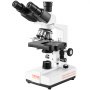 VEVOR Trinoculaire microscoop 10x, 25x, 2x Hulplens Samengestelde microscoop, Objectieven 4x, 10x, 40x, 100x, Laboratoriummicroscoop met invallend licht Vergroting 40-5000, 100-240 V Laboratoriummicroscoop Samengestelde microscoop
