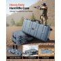 VEVOR Hard Rifle Case, Lockable Rifle Case with 4 Layers Pre-cut Foams, 914 mm Gun Storage with Wheels, IP67 Waterproof & Dustproof Pistol Storage Cases for Rifles, Shotguns, Airsoft Guns, Grey