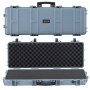 VEVOR Hard Rifle Case, Lockable Rifle Case with Pre-cut Foams, 1016 mm Gun Storage with Wheels, IP67 Waterproof & Dustproof Movable Large Pistol Storage for Rifles, Shotguns, Airsoft Guns, Grey