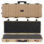 VEVOR Hard Rifle Case, Lockable Rifle Case with Pre-cut Foams, 1016 mm Gun Storage with Wheels, IP67 Waterproof & Dustproof Movable Large Pistol Storage for Rifles, Shotguns, Airsoft Guns, Khaki