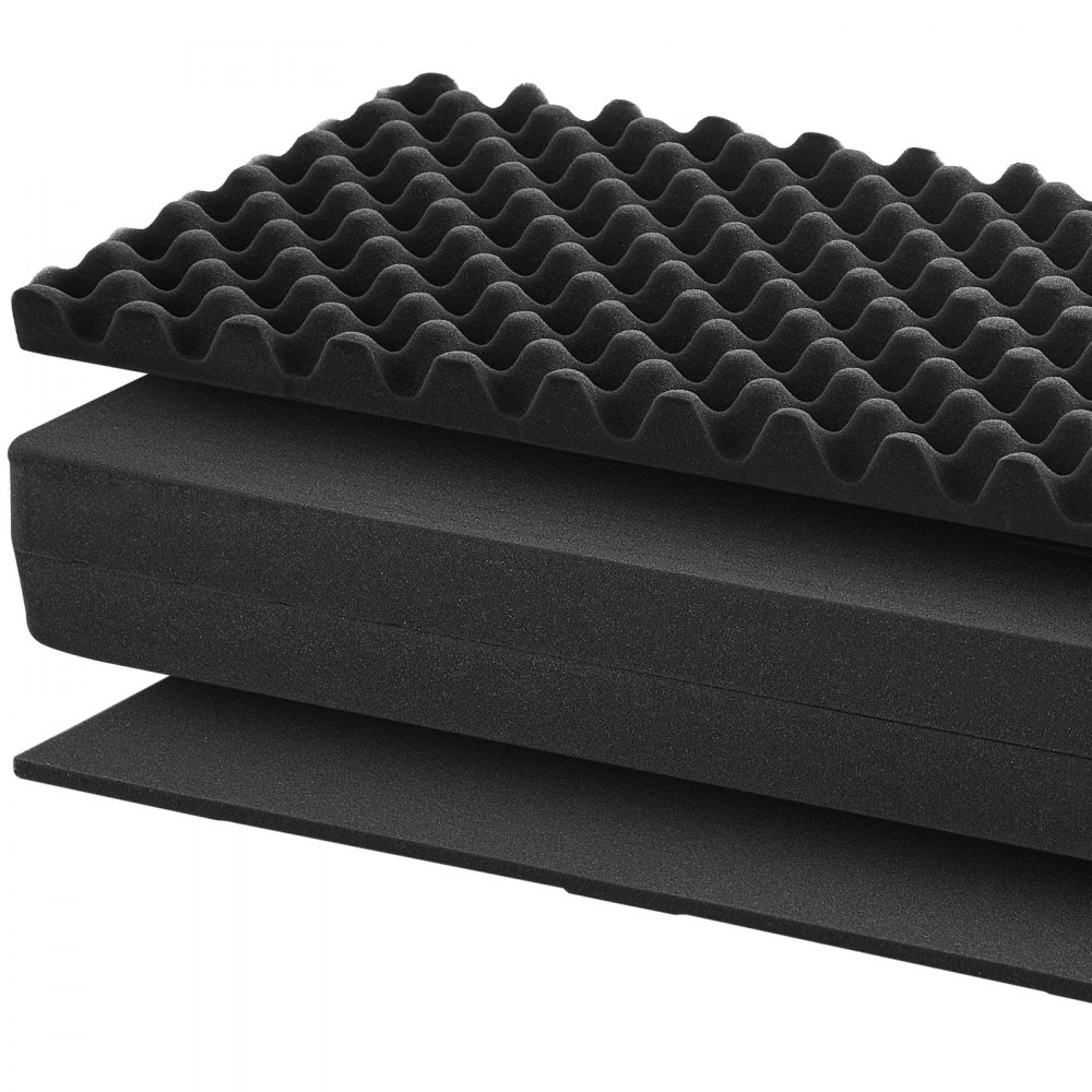 VEVOR Hard Shell Gun Case voor lange geweren, afsluitbare geweerkoffer met voorgesneden schuim, lange geweerkoffer, oprolbaar, IP67 waterdicht, 1090x410x155 mm, grijs