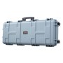 VEVOR Hard Rifle Case, Lockable Rifle Case with Pre-cut Foams, 1066 mm Movable Gun Storage with Wheels, IP67 Waterproof & Dustproof Pistol Storage for Rifle, Shotgun, Airsoft Gun, Grey