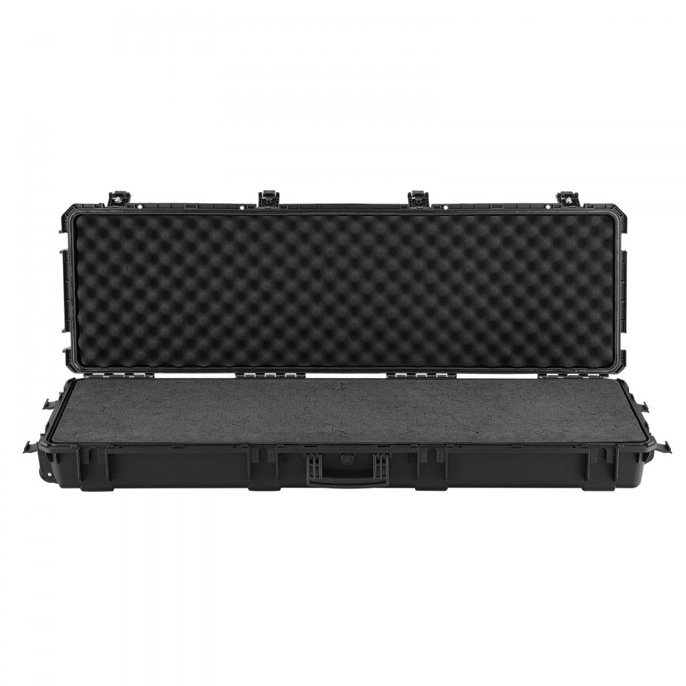 VEVOR Hard Shell Gun Case voor lange geweren, afsluitbare geweerkoffer met uitneembaar XPE-schuim, lange geweerkoffer, oprolbaar, IP67 waterdicht, 1341 x 425 x 180 mm, zwart