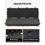 VEVOR Hard Shell Gun Case voor lange geweren, afsluitbare geweerkoffer met uitneembaar XPE-schuim, lange geweerkoffer, oprolbaar, IP67 waterdicht, 1341 x 425 x 180 mm, zwart