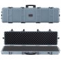 VEVOR Hard Rifle Case, Lockable Rifle Case with Pre-cut Foams, 1270 mm Movable Gun Storage with Wheels, IP67 Waterproof & Dustproof Pistol Storage for Rifle, Shotgun, Airsoft Gun, Grey