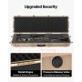VEVOR Hard Rifle Case, Lockable Rifle Case with Pre-cut Foams, 1320 mm Gun Storage with Wheels, Heavy Duty IP67 Waterproof & Dustproof Pistol Storage Cases for Rifles, Shotguns, Airsoft Guns, Khaki