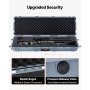 VEVOR Hard Rifle Case, Lockable Rifle Case with Pre-cut Foams, 1320 mm Gun Storage with Wheels, Heavy Duty IP67 Waterproof & Dustproof Pistol Storage Cases for Rifles, Shotguns, Airsoft Guns, Grey