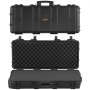 VEVOR Hard Rifle Case, Lockable Rifle Case with 4 Layers Pre-cut Foams, 914 mm Gun Storage with Wheels, IP67 Waterproof & Dustproof Pistol Storage Cases for Rifles, Shotguns, Airsoft Guns, Black