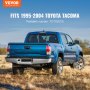 blue toyota tacoma fitted with VEVOR rear bumper in a grassy field, under clear sky. fits 1995-2004.