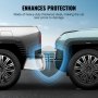 two trucks with enhanced protection from heavy-duty steel VEVOR toyota tacoma rear bumper.