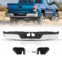 VEVOR Rear Step Bumper, Compatible with 2007-2013-Toyota Tundra, Chrome Steel Back Bumper, Assembly Replacement Rear Bumper with License Plate Light and Step Pad, without Sensor Holes, for TO1103117