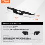 VEVOR Achterbumper, compatibel met Toyota Tundra 2007-2013, Chromen stalen achterbumper, montage vervangende achterbumper met kentekenplaatverlichting en treeplank, zonder sensorgaten, voor TO1103117