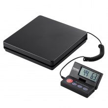 VEVOR Platform Scale 10g-50kg Parcel Scale 2g Accuracy Digital Scale kg/lbs/lbs:oz/g Counting Scale 250x250x43mm ABS Housing Tare/Hold Functions AC/DC Power Supply Industrial Scale Postal Scale Scale