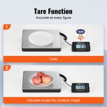 VEVOR Platform Scale 150g-200kg Parcel Scale 50g Accuracy Digital Scale kg/lbs/lbs:oz Counting Scale 309x262x45mm ABS Stainless Steel Tare Functions AC/DC Power Supply Industrial Scale Postal Scale Scale