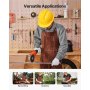 VEVOR Lasschort met split, 610x1321mm, werkschort van rundleer, hittebestendig veiligheidsschort met 3 zakken voor hout, tuin, smeden, XL