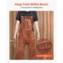 VEVOR Leather Welding Apron Split Leg, Heavy Duty Cowhide Flame Resistant Welding Pants for Men Women, Heat-Resistant Safety Apron with 3 Pockets for Woodworking, Gardening, Blacksmithing, M-Size