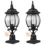 VEVOR 2 Pack Dusk to Dawn Outdoor Post Light, 530 mm, Waterproof Lamp Post Light Fixtures with 3.5 in Pier Mount Base Glass Shade, Lightning-proof Exterior Pole Column Light for Patio Garden Pathway