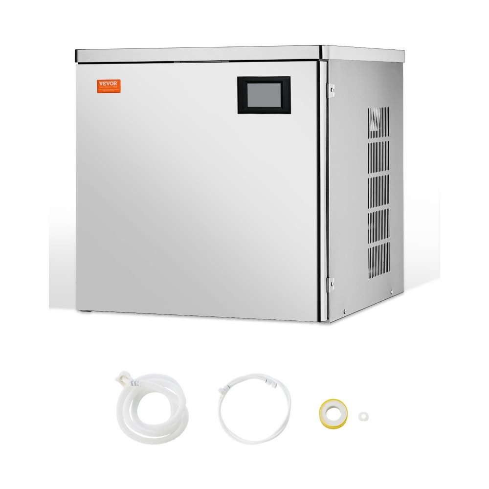 VEVOR Commercial Ice Maker Machine 450 lbs/Day, 22 Inch Stainless Steel Industrial Ice Machine, Self-Cleaning and Scheduled Ice Making, Modular Ice Cube Machine for Restaurant Hotel - Head Only