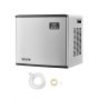 VEVOR Commercial Ice Maker Machine - Head, 550 Lbs/Day Stainless Steel Ice Machine with Self-Cleaning, Scheduled Ice-Making, Adjustable Thickness, Ideal for Restaurant Bar Cafe Hotel - Head Only