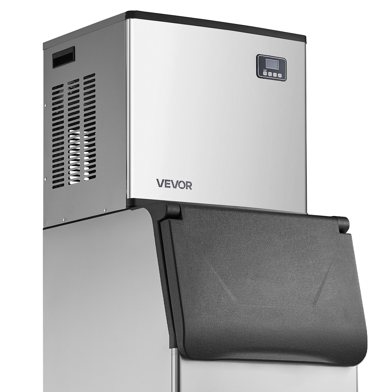 VEVOR Commercial Ice Maker Machine - Head, 400 Lbs/Day Stainless Steel Ice Machine with Self-Cleaning, Scheduled Ice-Making, Adjustable Thickness, Ideal for Restaurant Bar Cafe Hotel - Head Only