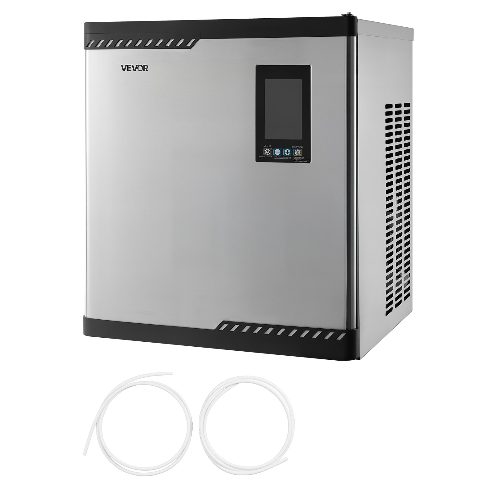 VEVOR Commerciële IJsmachine – Hoofdeenheid, 136 kg/dag RVS IJsmachine met Slim Bedieningspaneel, Zelfreinigend, Instelbare Dikte, Ideaal voor Restaurants, Bars, Cafés, Hotels – Alleen Hoofdeenheid