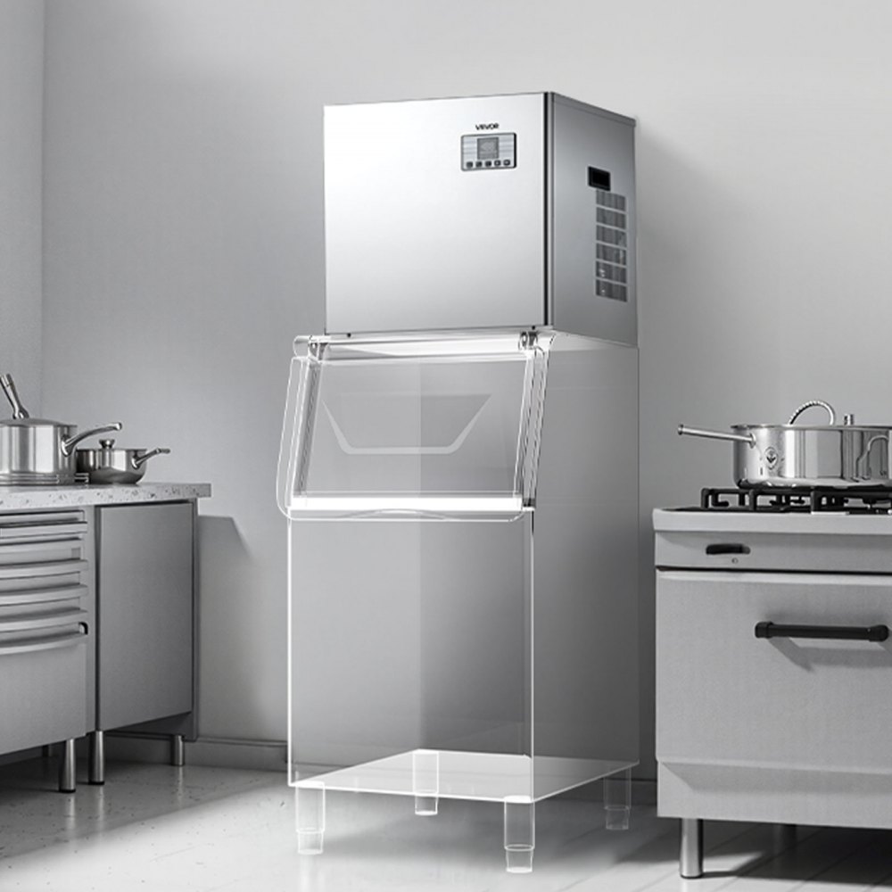 VEVOR Commercial Ice Maker Machine - Head, 181 kg/Day Stainless Steel Ice Machine with Scheduled Ice-Making, Self-Cleaning, Adjustable Thickness, Ideal for Restaurant Bar Cafe Hotel - Head Only