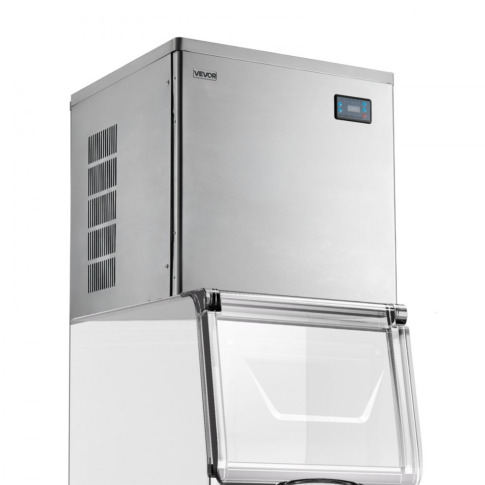 VEVOR Commerciële IJsmachine – Hoofdeenheid, 204 kg/dag RVS IJsmachine met Slim Bedieningspaneel, Zelfreinigend, Instelbare Dikte, Ideaal voor Restaurants, Bars, Cafés, Hotels – Alleen Hoofdeenheid