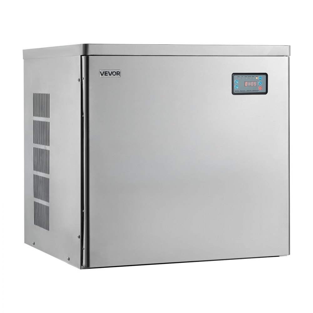 VEVOR Commerciële IJsmachine – Hoofdeenheid, 204 kg/dag RVS IJsmachine met Slim Bedieningspaneel, Zelfreinigend, Instelbare Dikte, Ideaal voor Restaurants, Bars, Cafés, Hotels – Alleen Hoofdeenheid