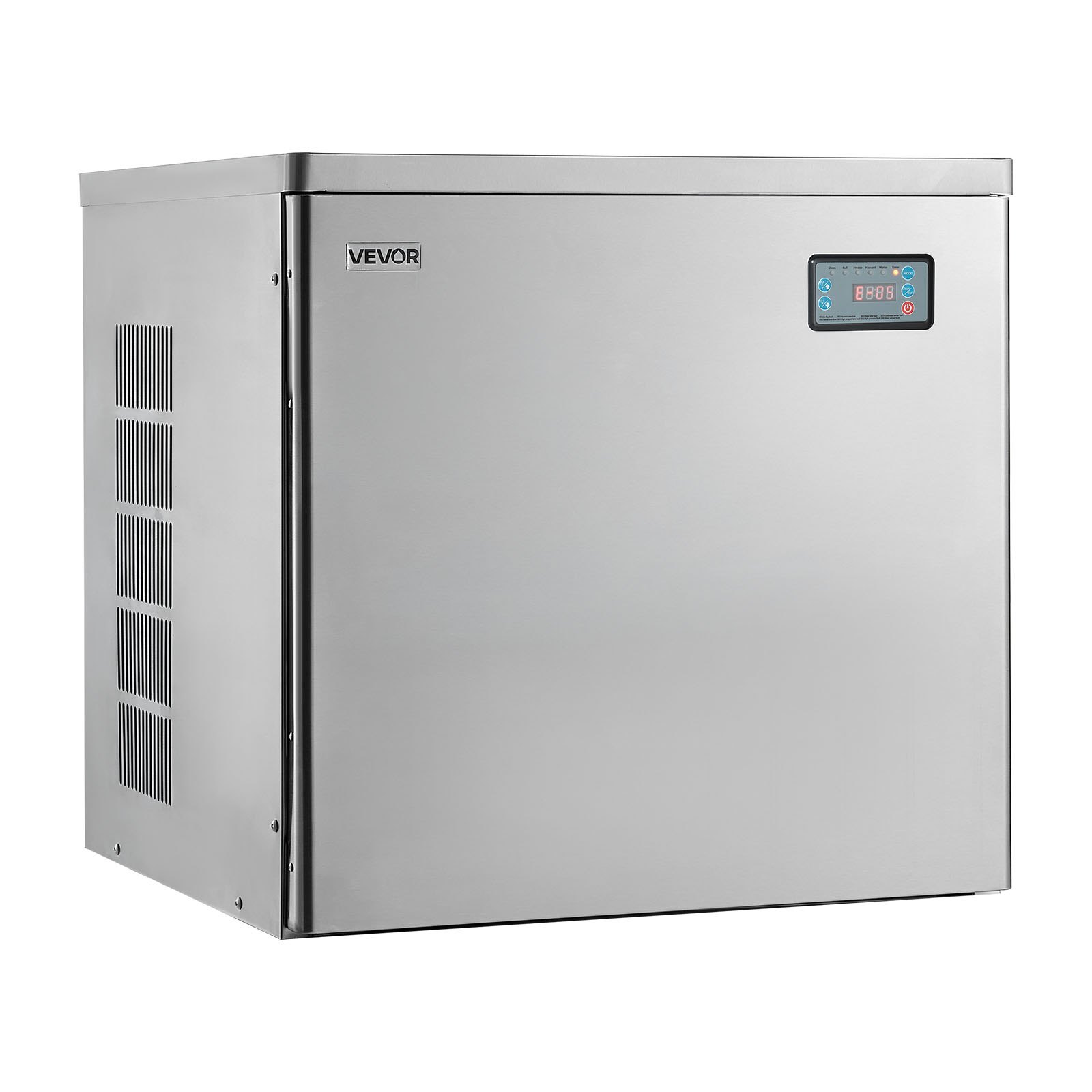 VEVOR Commerciële IJsmachine – Hoofdeenheid, 204 kg/dag RVS IJsmachine met Slim Bedieningspaneel, Zelfreinigend, Instelbare Dikte, Ideaal voor Restaurants, Bars, Cafés, Hotels – Alleen Hoofdeenheid