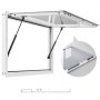 VEVOR Concession Window 92x61 cm, Aluminum Alloy Frame Service Window for Food Truck, Up to 85 Degrees Stand Serving Window with Awning Door and Drag Hook, Rainwater Resistant for Concession Trailers