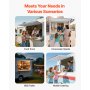 VEVOR Food Trailer Raam (1880 x 1016 mm), Aluminium omlijst serveerraam voor foodtrailers, 85° openend serveerraam voor foodtrucks, Regenbestendig concessieraam