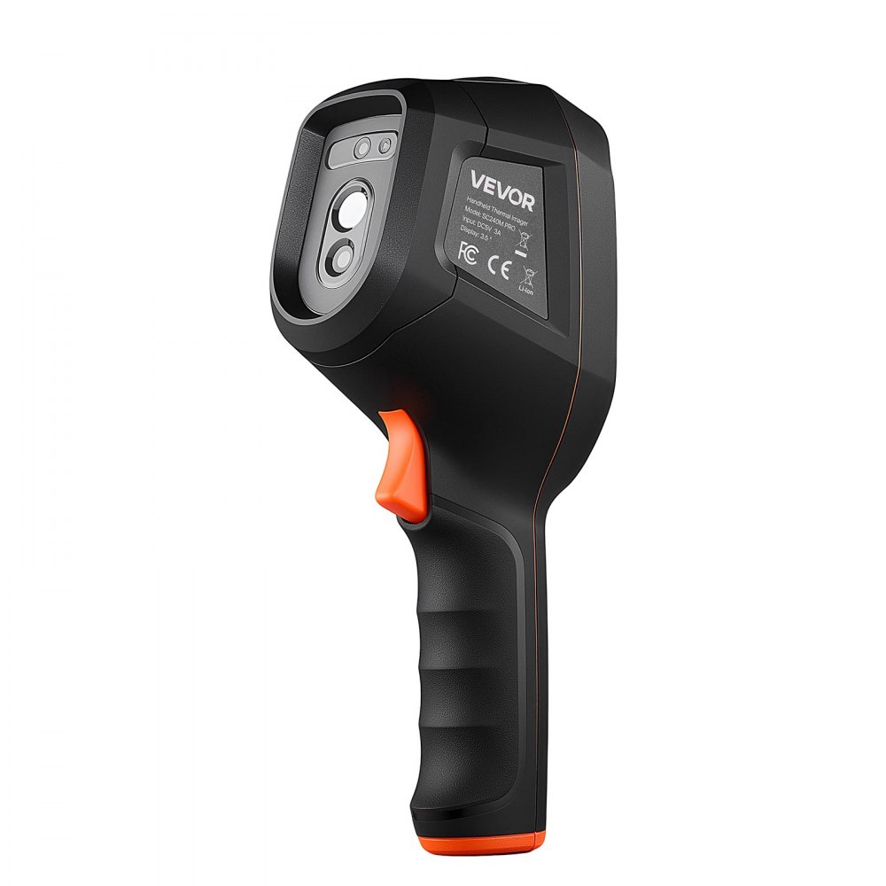 VEVOR warmtebeeldcamera, TISR superresolutie 512 x 384, warmtebeeldcamera met 2MP beeldcamera, 256 x 192 IR-resolutie, 25 Hz verversingsfrequentie, -20 °C tot 550 °C, 4 beeldmodi en 7 kleurenpaletten.