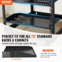 VEVOR 2PCS 1U Server Rack Shelf 10"/254 mm Depth Vented Rack Mount Shelf Tray