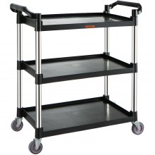 VEVOR serveerwagen servicewagen materiaalwagen afruimwagen PP aluminium 83x40x95m