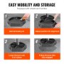 VEVOR RV Leveling Pads, 9" Round Landing Feet, Fixed Jack Stabilizers, Rubber Jack Pads, 5000lb Capacity per RV Jack Pad