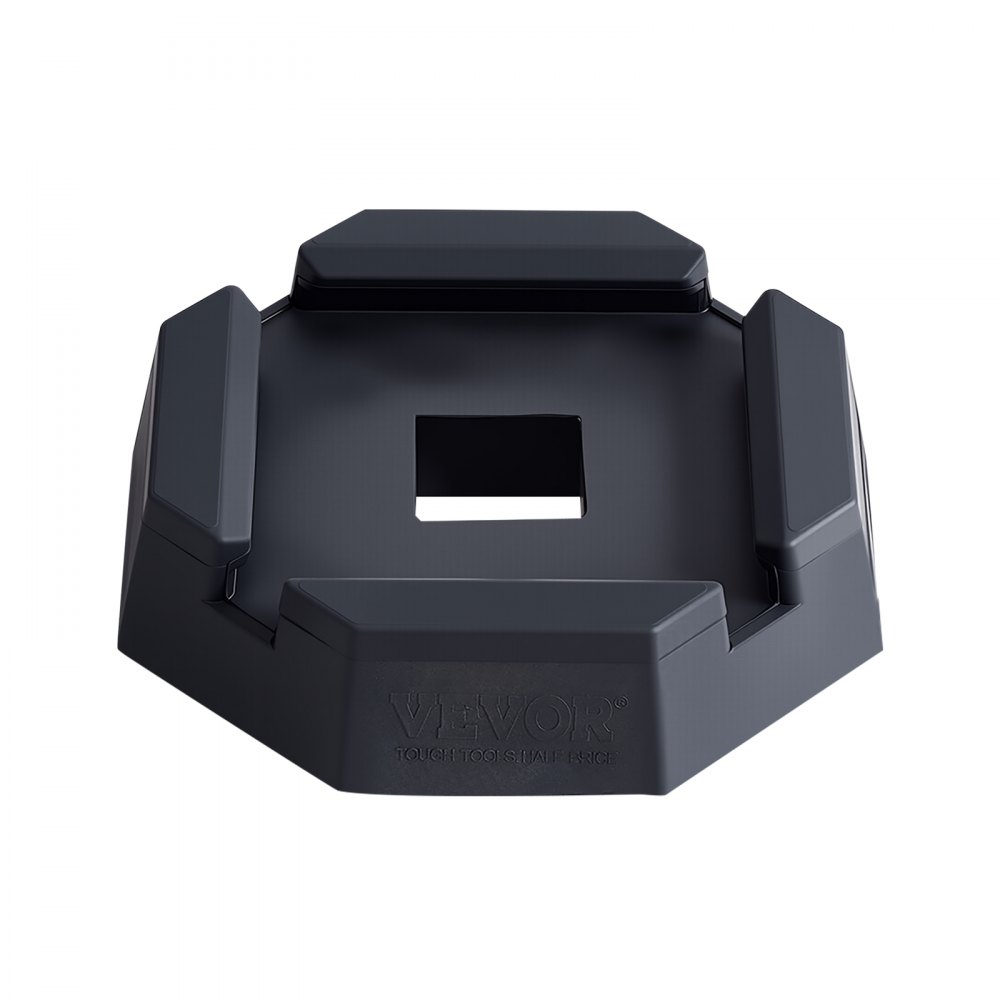 VEVOR RV Leveling Pads, 4-Pack Rubber Trailer Jack Pads, Each with 5000 lbs Capacity, Jack Stabilizer Pad with Large Surface Area, Suitable for 5.5" Square Jack Feet, 5th Wheels Class A/C Motorhomes