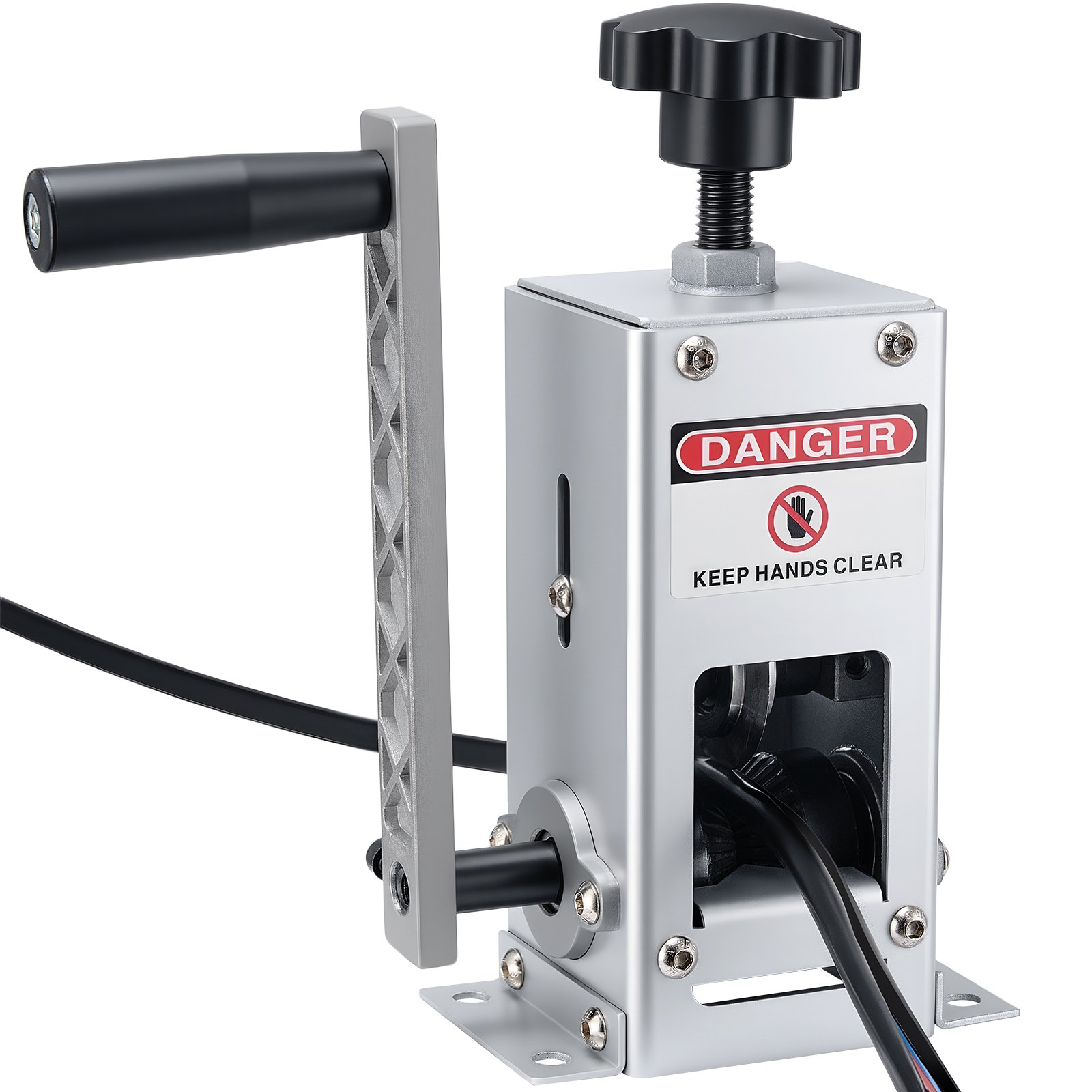 VEVOR Manual Wire Stripper Machine, 0.06-1.18 in, Copper Cable Stripper Tool, Hand Crank or Drill Powered Modes, Heavy-Duty Q235 Frame Wire Stripping Machine, Easy to Use, for Scrap Copper Recycling