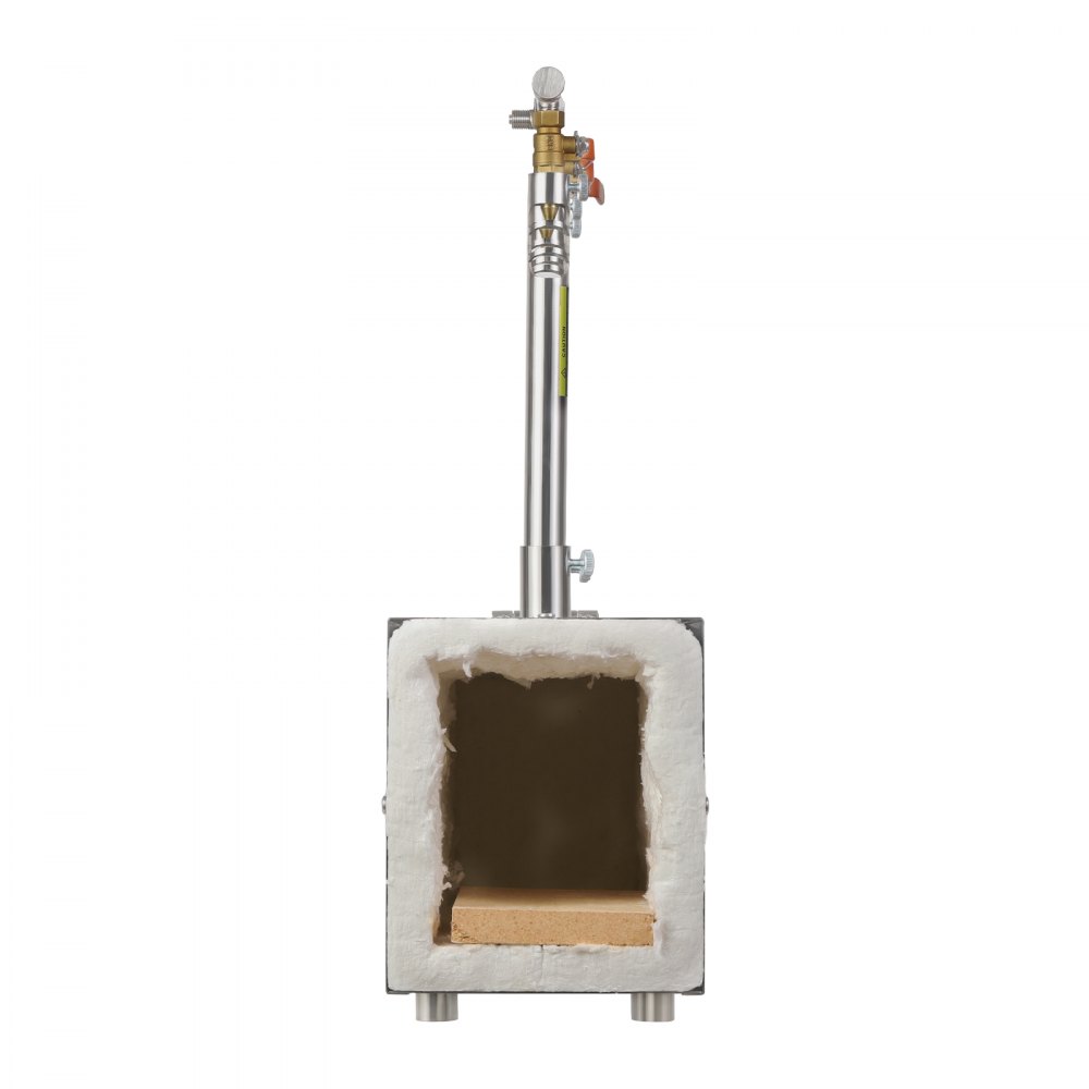 VEVOR Portable Propane Forge, 3 Burners, 1427℃ Tool and Knife Making Blacksmithing Farrier Forge, Large Capacity Square Shape, Stainless Steel Gas Forging Tools and Equipment, Use for Metal Forging