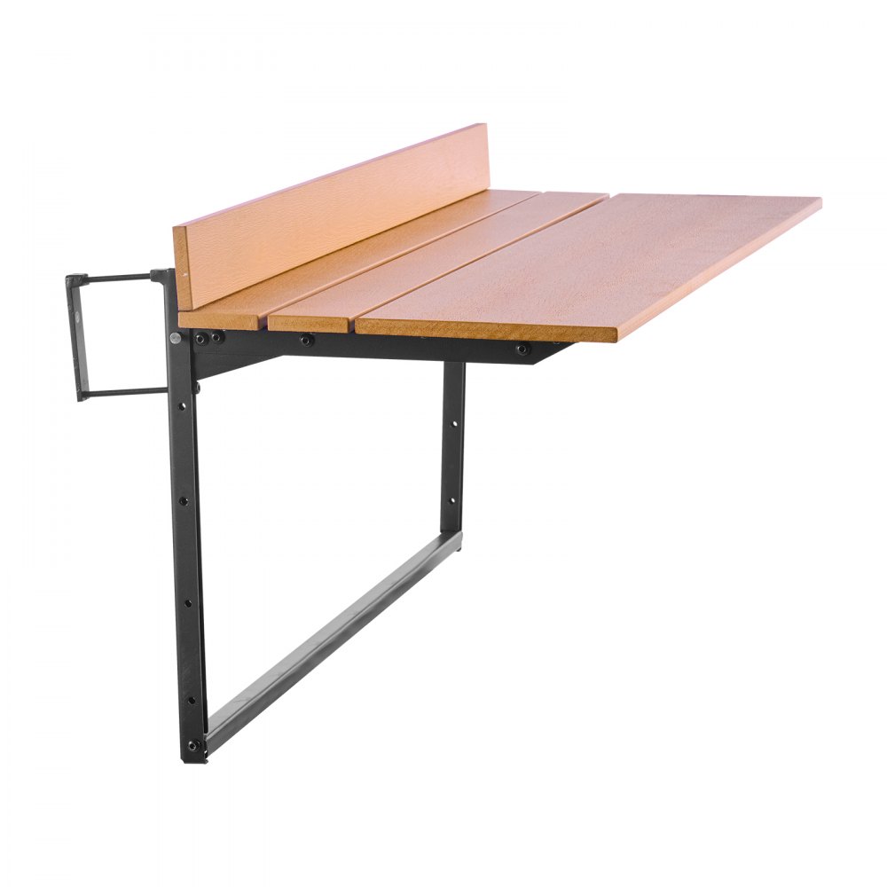 VEVOR Balkonhangtafel, 1000x345mm, Opvouwbare balkonhangtafel, Opvouwbare tafel voor buitenleuningen, 5-voudig verstelbaar, Geschikt voor leuningen van 1 tot 3,7 inch, Serveertafel voor terras en dek