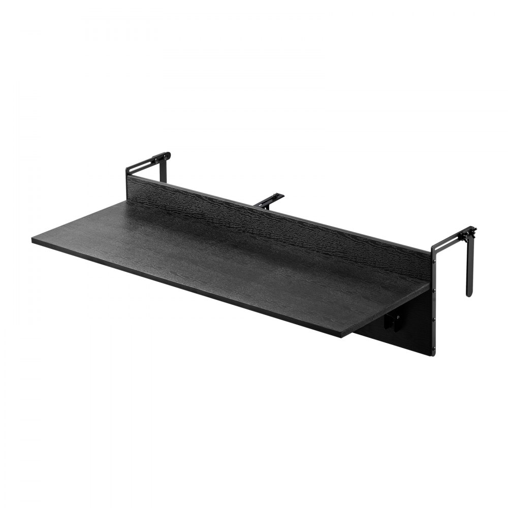 VEVOR Balkontafel, 1220x300mm, Opvouwbare balkonhangtafel, Opvouwbare tafel voor buitengebruik, Draagvermogen 22 kg, Geschikt voor leuningen van 2,54 tot 10,92 cm, Serveertafel voor terras en dek