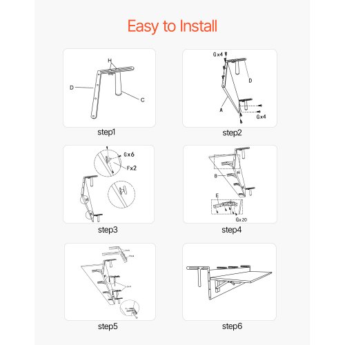 Balkontafel, 1500x300 mm, Opvouwbare balkonhangtafel, Opvouwbare tafel voor buitengebruik, Draagvermogen 22 kg, Geschikt voor leuningen van 2,54 tot 15 cm, Serveertafel voor terras en dek | NL