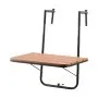 VEVOR Balcony Hanging Table, 25 x 24 in Folding Balcony Railing Table, Outdoor Balcony Bar Table for Railings, 4-Level Adjustable, Fit Railing from 1" to 5.5", Serving Table for Patio & Deck